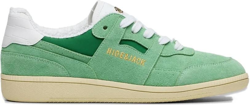 Hide&Jack Shaggy suède sneakers met vlakken Groen