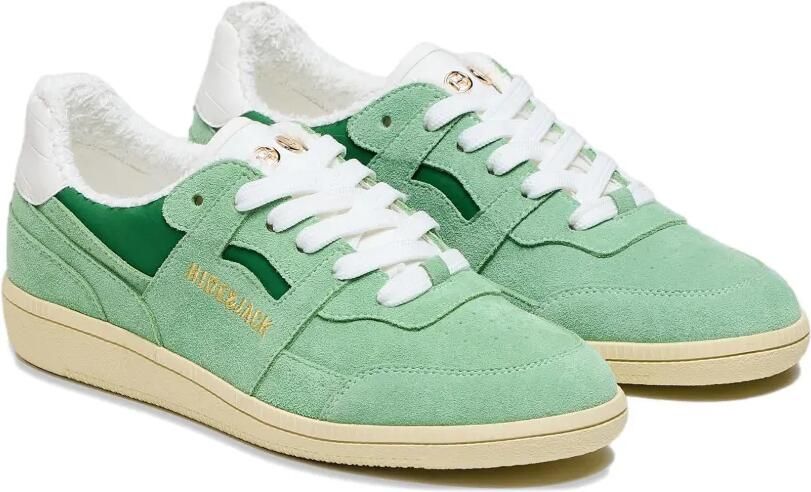 Hide&Jack Shaggy suède sneakers met vlakken Groen - Foto 4