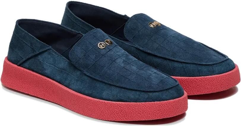Hide&Jack Slip-on sneakers met krokodillen effect Blauw
