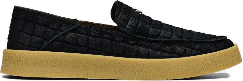 Hide&Jack Slip-on sneakers met krokodillen effect Zwart