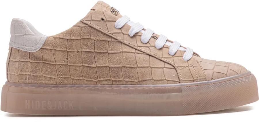 Hide&Jack Sneakers met krokodillen-reliëf Beige