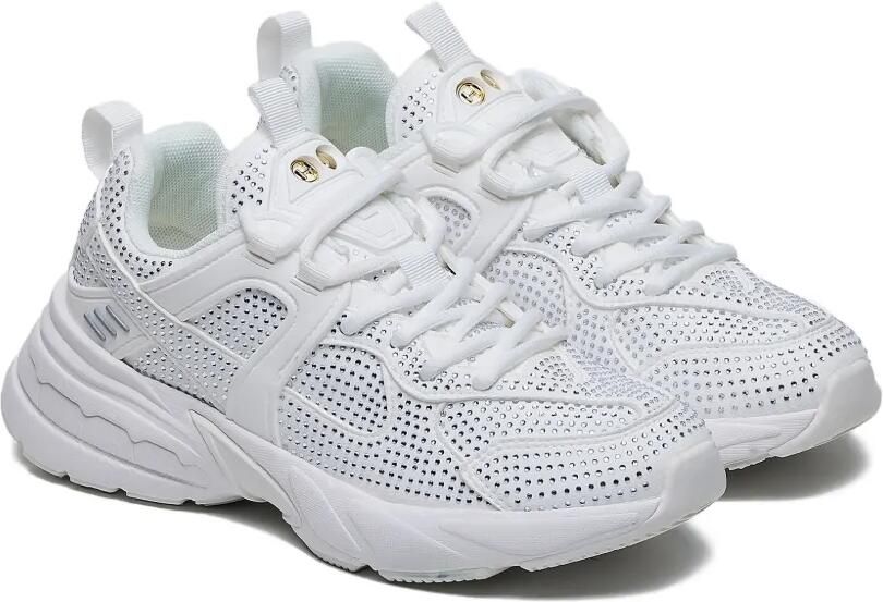 Hide&Jack Sneakers verfraaid met kristallen Wit