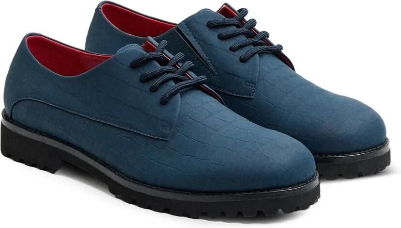 Hide&Jack Spencer derby schoenen met krokodillen-reliëf Blauw - Foto 4