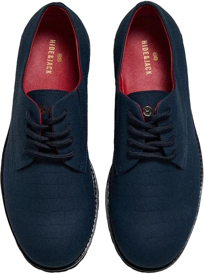 Hide&Jack Spencer derby schoenen met krokodillen-reliëf Blauw - Foto 3