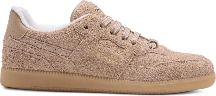 Hide&Jack Suède sneakers met logoprint Beige