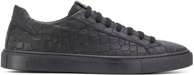 Hide&Jack Essence Croco sneakers Zwart