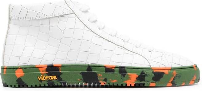 Hide&Jack Sneakers met krokodillen-reliëf Wit