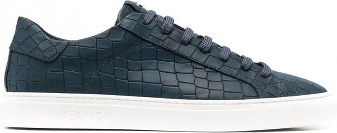 Hide&Jack Sneakers met krokodillenleer-effect Blauw