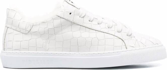 Hide&Jack Sneakers met krokodillenleer-effect Wit