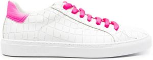 Hide&Jack Sneakers met krokodillenleer-effect Wit