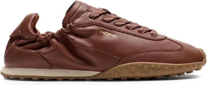 Hoff Bridge leren sneakers met ruches Bruin