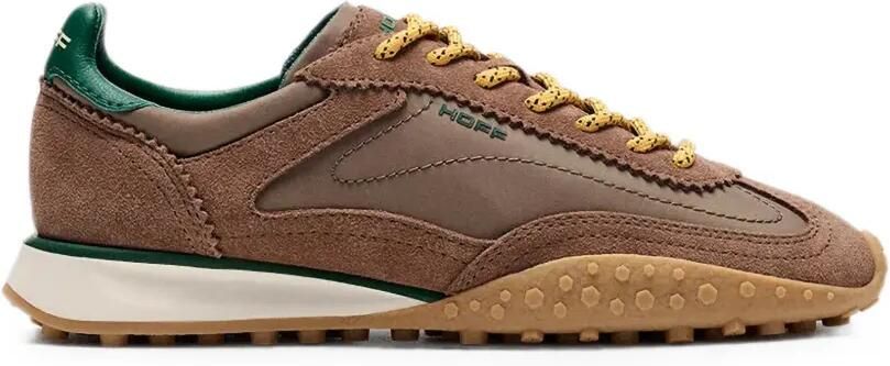Hoff Bridge MKII sneakers met suède vlakken en logo-print Bruin