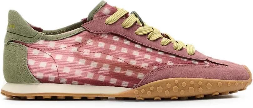 Hoff Bridge sneakers met gingham-ruit Roze