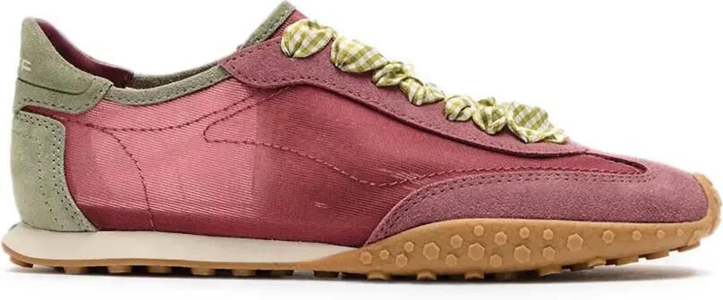 Hoff Bridge sneakers met gingham veters en vlakken Rood