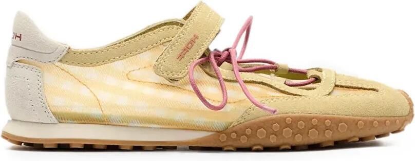 Hoff Bridge sneakers met klittenband en gingham-patroon Beige