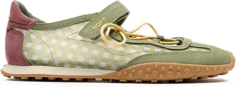 Hoff Bridge sneakers met klittenband en gingham-patroon Groen