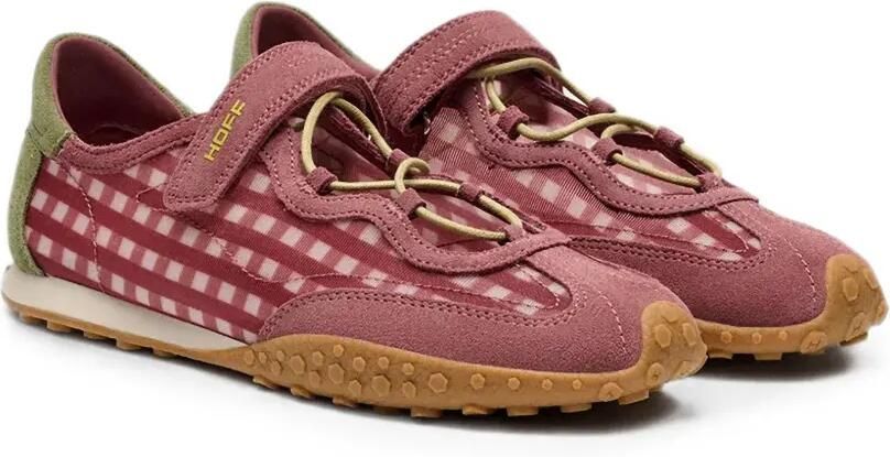Hoff Bridge sneakers met klittenband en gingham-patroon Roze - Foto 5