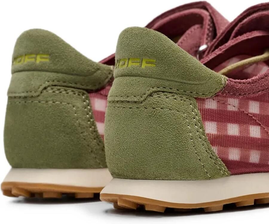Hoff Bridge sneakers met klittenband en gingham-patroon Roze - Foto 2