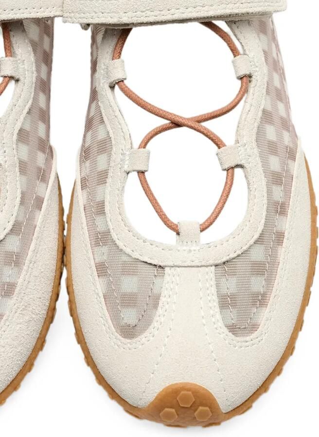 Hoff Bridge sneakers met klittenband en gingham-patroon Wit - Foto 4
