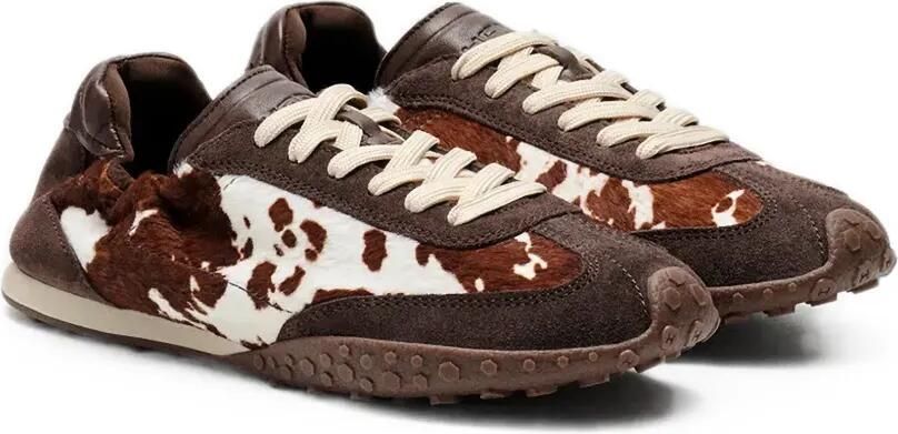 Hoff Bridge sneakers met koeienprint en kalfshaar Bruin - Foto 5
