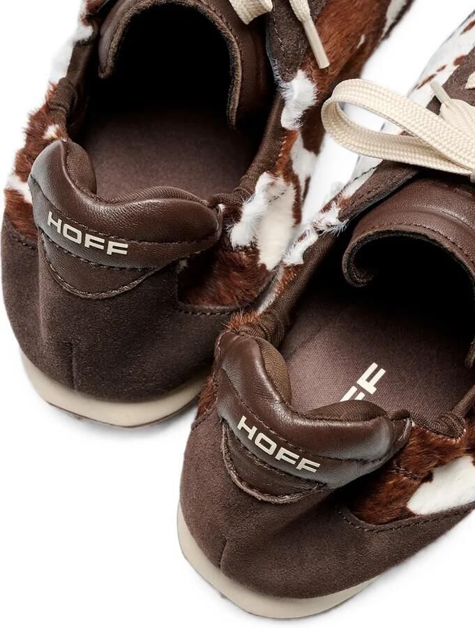 Hoff Bridge sneakers met koeienprint en kalfshaar Bruin - Foto 4