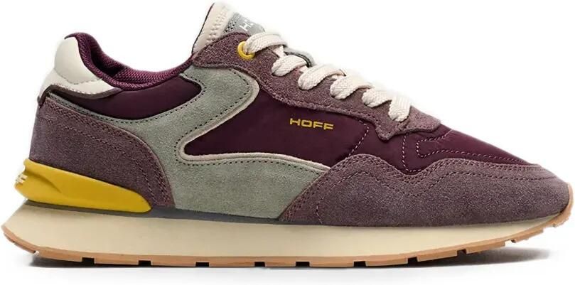 Hoff City Retro sneakers met suède vlakken en logoprint Paars