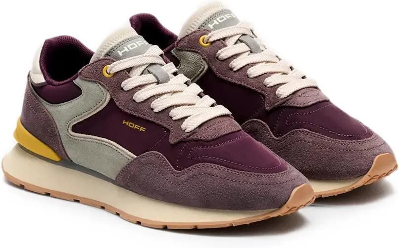 Hoff City Retro sneakers met suède vlakken en logoprint Paars - Foto 4