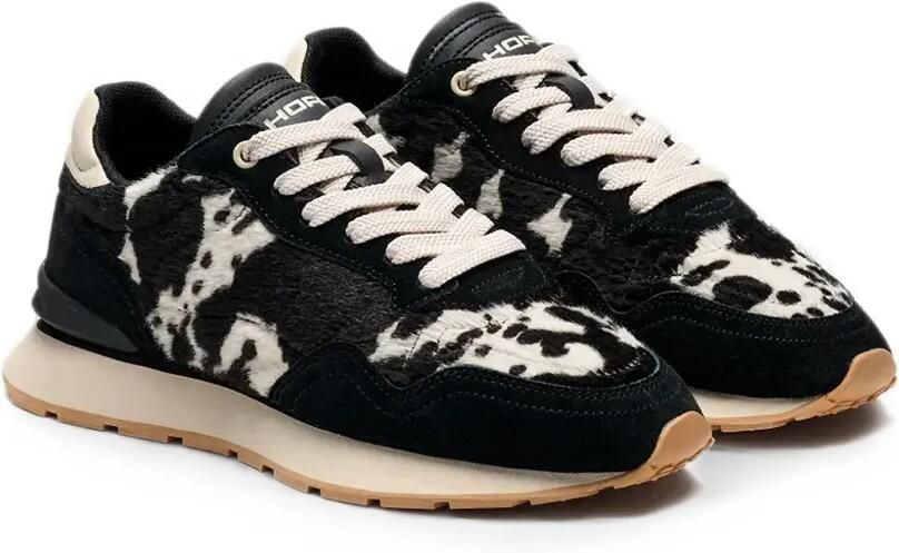 Hoff City sneakers met suède vlakken en dierenprint Zwart - Foto 5