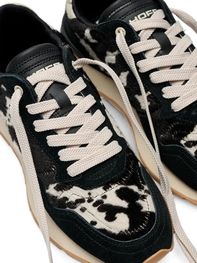 Hoff City sneakers met suède vlakken en dierenprint Zwart - Foto 4