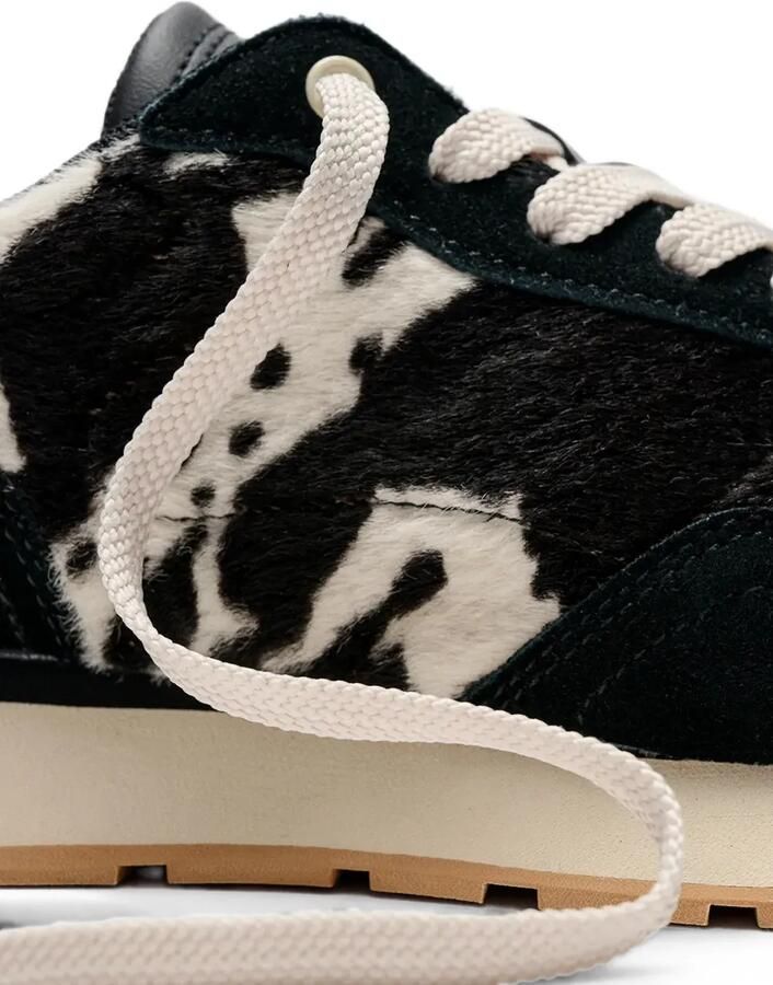 Hoff City sneakers met suède vlakken en dierenprint Zwart - Foto 3