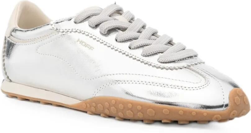 Hoff Leren sneakers met metallic-effect Zilver - Foto 2