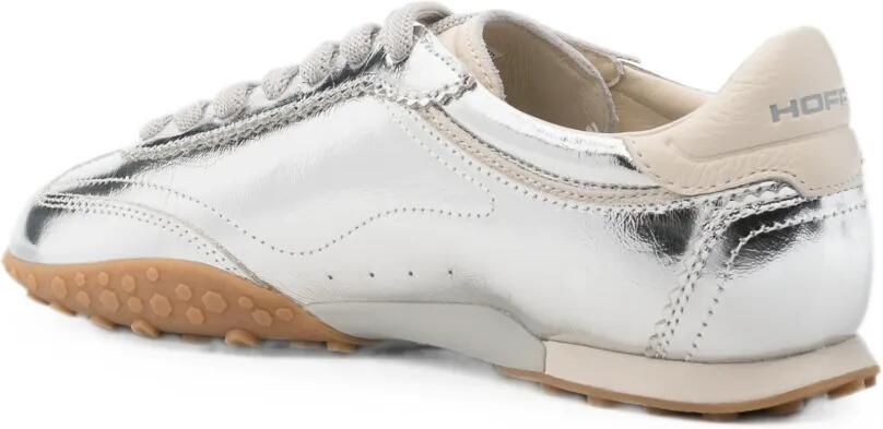 Hoff Leren sneakers met metallic-effect Zilver - Foto 3
