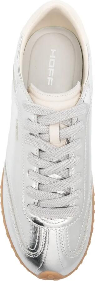 Hoff Leren sneakers met metallic-effect Zilver - Foto 4