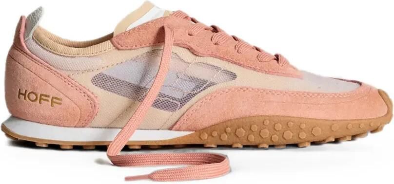Hoff Mesh sneakers met suède vlakken Roze