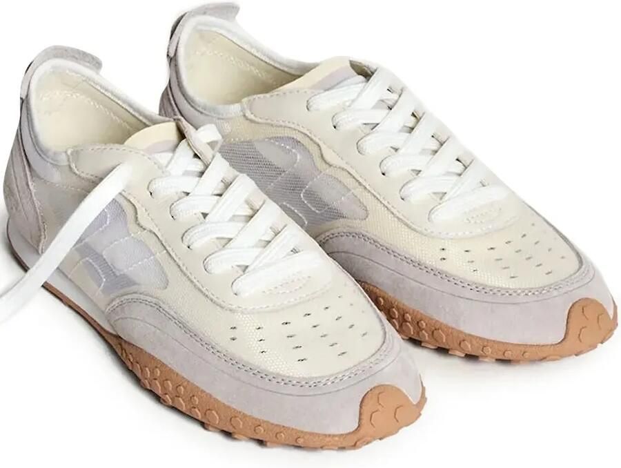 Hoff Mockingbird suède leren sneakers met mesh Grijs