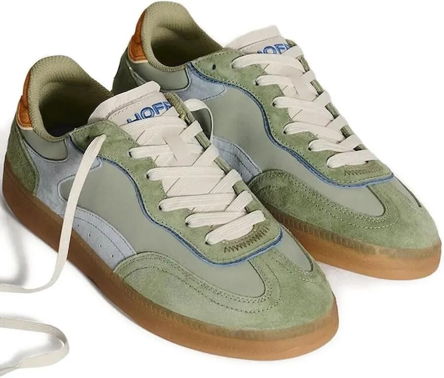 Hoff Park suède sneakers met vlakken Groen
