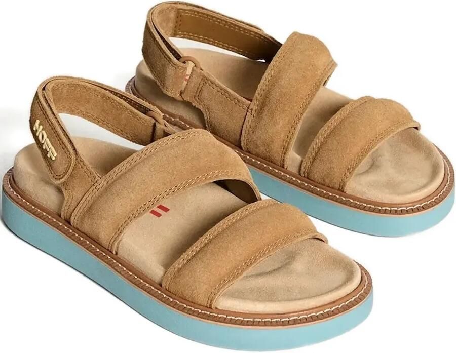 Hoff Road suède sandalen met dubbele bandjes Bruin