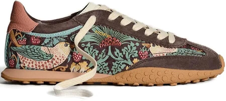 Hoff x Morris & Co.'s Bridge sneakers met bloemenprint Bruin
