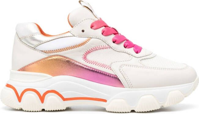 Hogan Leren sneakers Beige