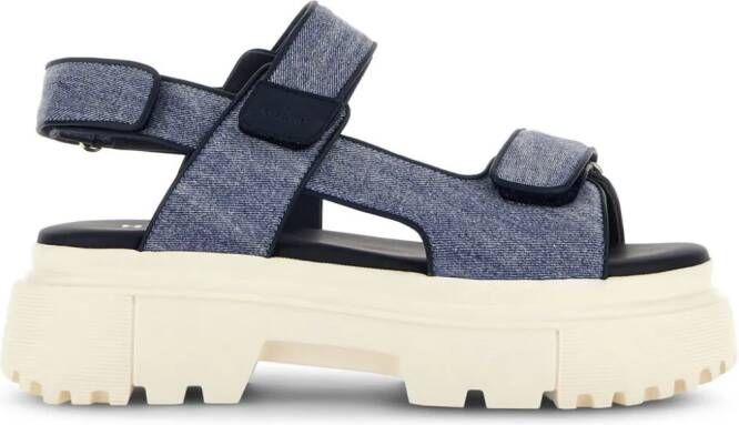 Hogan Denim sandalen Blauw