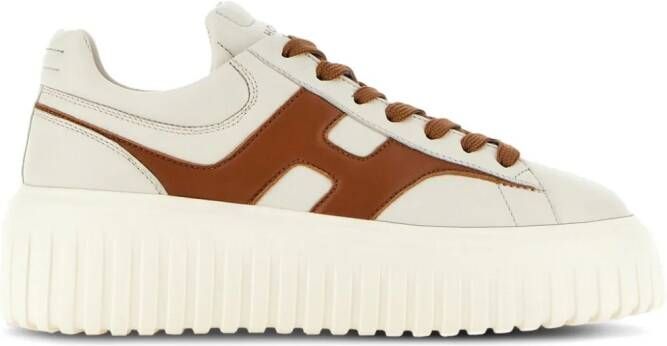 Hogan H-Stripes sneakers met plateauzool Beige