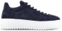 Hogan H-Stripes suède sneakers Blauw - Thumbnail 1