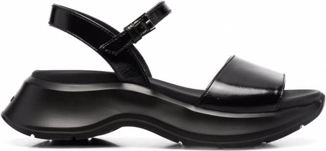 Hogan H585 sandalen met chunky zool Zwart