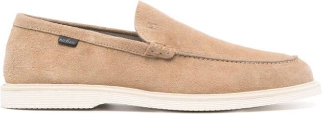 Hogan H616 suède loafers Beige