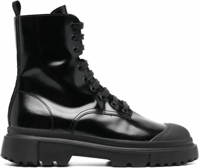 Hogan H619 Combat laarzen Zwart