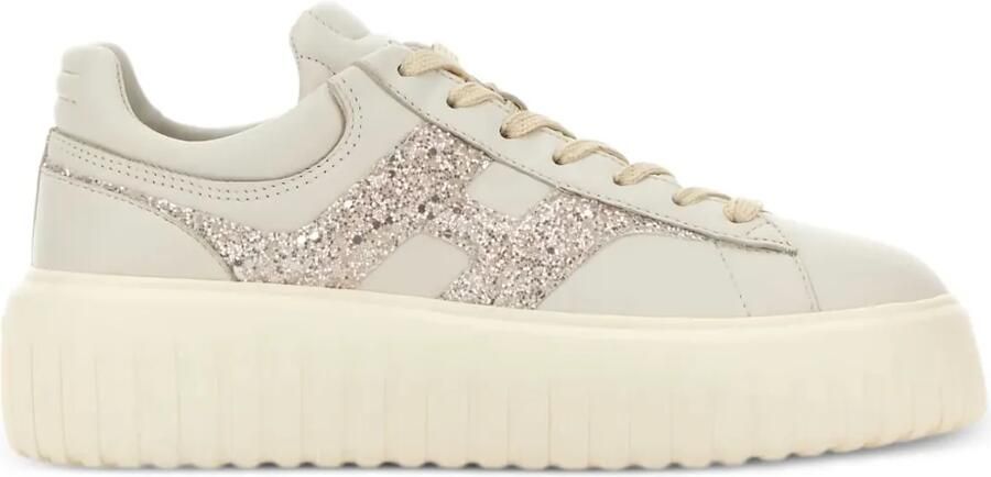 Hogan 40mm sneakers met plateauzool en logodetail Beige