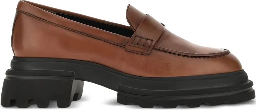 Hogan 50 mm leren penny loafers Bruin