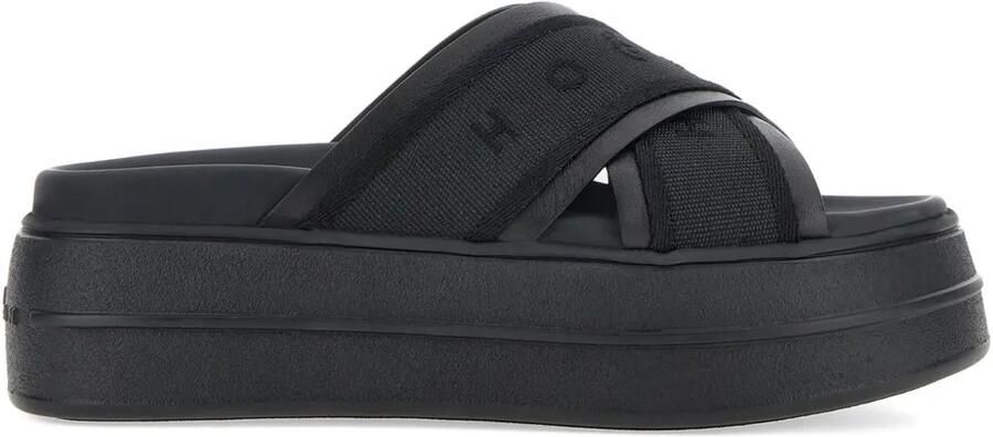 Hogan 60 mm Skyscraper slippers Zwart