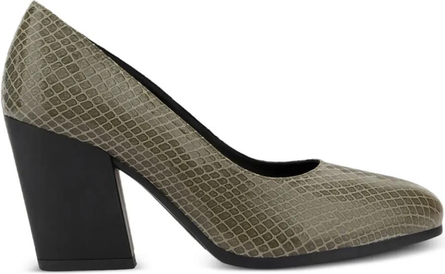 Hogan 80 mm leren pumps Groen