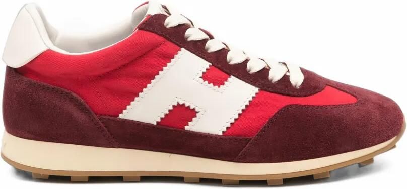 Hogan Athletic logo-patch panelled sneakers Rood